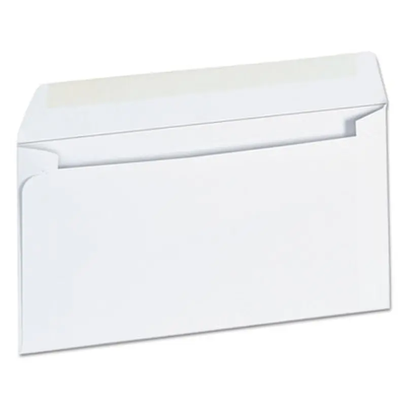 Open-Side Business Envelope, #6 3/4, Square Flap, Gummed Closure, 3.63 x 6.5, White, 500/Box - Business Envelopes | Universal