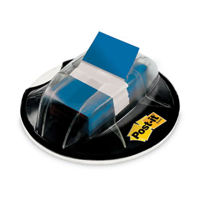 Page Flags in Desk Grip Dispenser, 1 x 1.75, Blue, 200/Dispenser - Page Flags | Post-it Flags