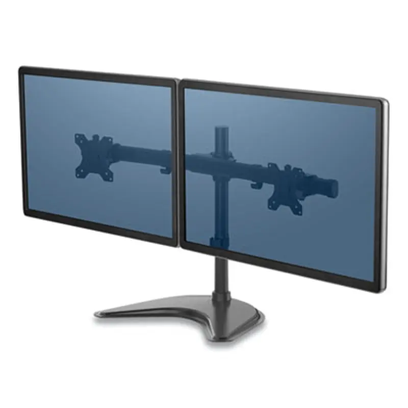 Professional Series Freestanding Dual Horizontal Monitor Arm, For 30" Monitors, 35.75" x 11" x 18.25", Black, Supports 17 lb - Monitor Stands | Fellowes