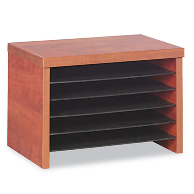Alera Valencia Series Under-Counter File Organizer, 6 Sections, 15.75" x 9.88" x 10.88", Medium Cherry - Literature Sorters | Alera
