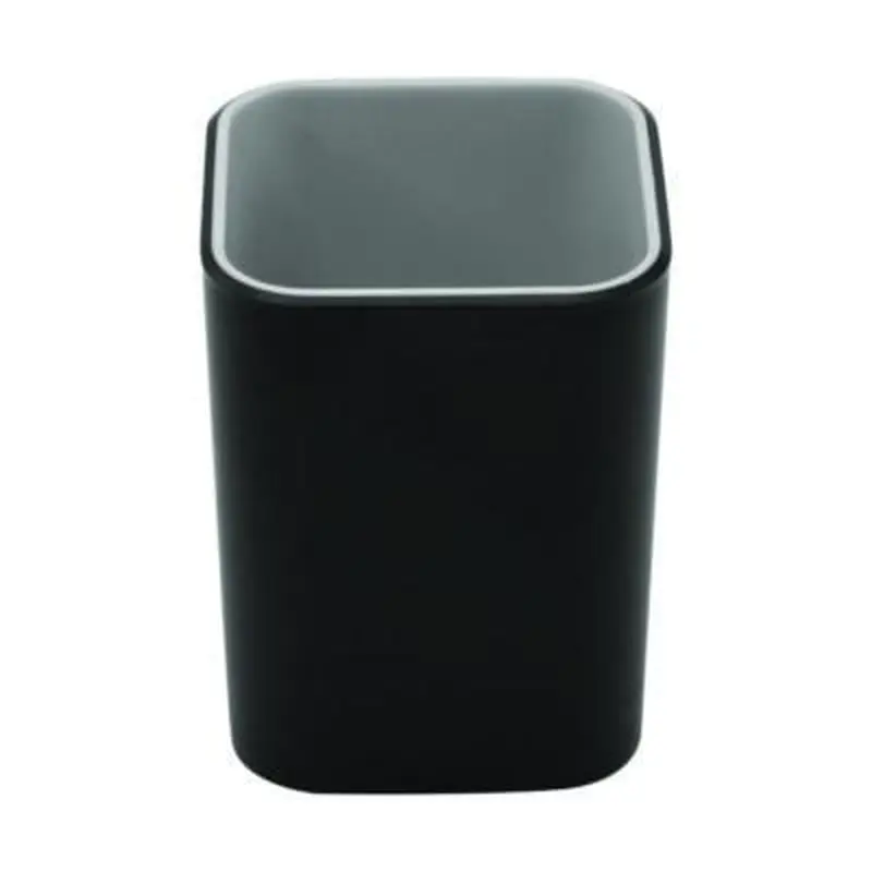 Fusion Pencil Cup, Plastic, 2.99 x 2.99 x 3.96, Black/Gray - Pen & Pencil Cups | Advantus