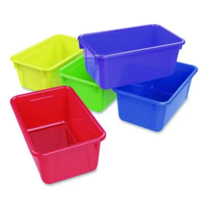Cubby Bins, 7.8 x 12.2 x 5.1, Assorted Colors, 5/Carton - Boxes & Bins | Storex