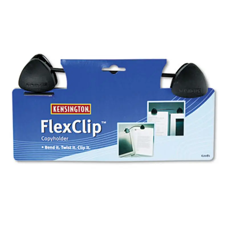 FlexClip Gooseneck Copyholder, Monitor/Laptop Mount, Plastic, Black - Copyholders | Kensington