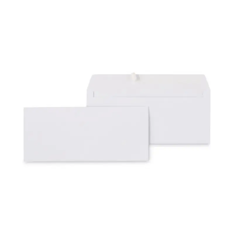 Peel Seal Strip Business Envelope, #10, Square Flap, Self-Adhesive Closure, 4.13 x 9.5, White, 500/Box - Business Envelopes | Universal