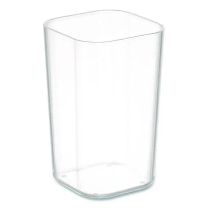 Stackable Plastic Pencil Cup, 2.61 x 2.61 x 4.3, Clear - Pen & Pencil Cups | TRU RED