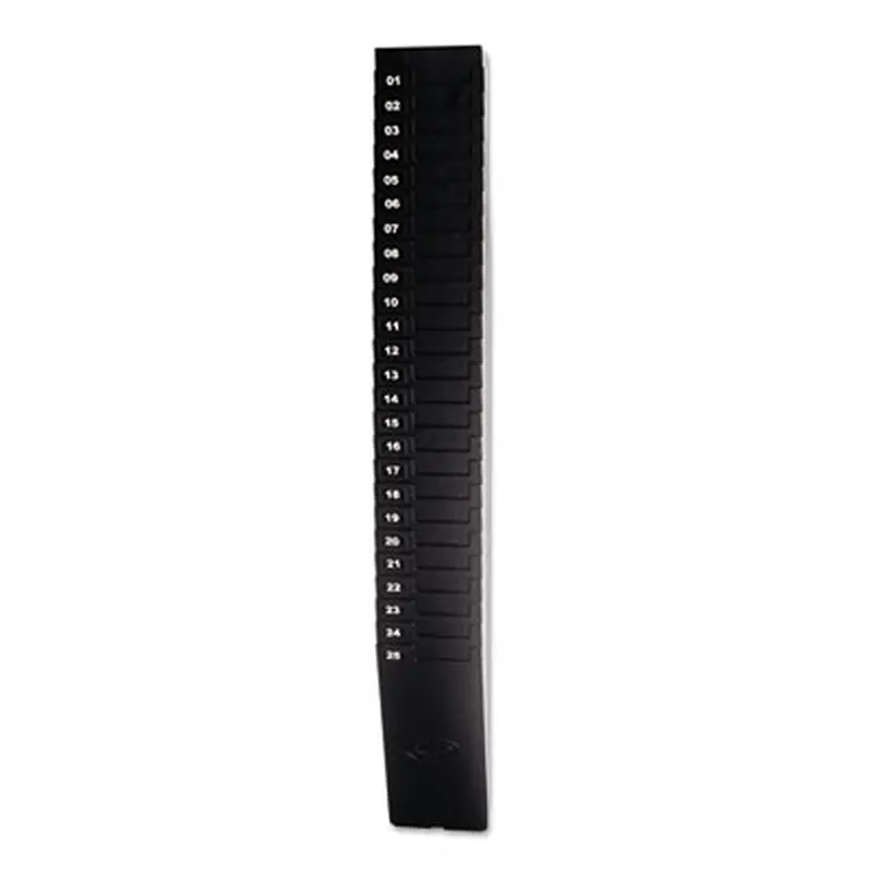 Expanding Time Card Rack for 9" Cards, 25 Pockets, Plastic, Black - Time Card Racks | Lathem Time