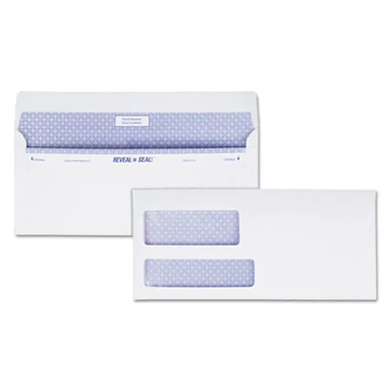 Reveal-N-Seal Envelope, #9, Commercial Flap, Self-Adhesive Closure, 3.88 x 8.88, White, 500/Box - Business Envelopes | Quality Park
