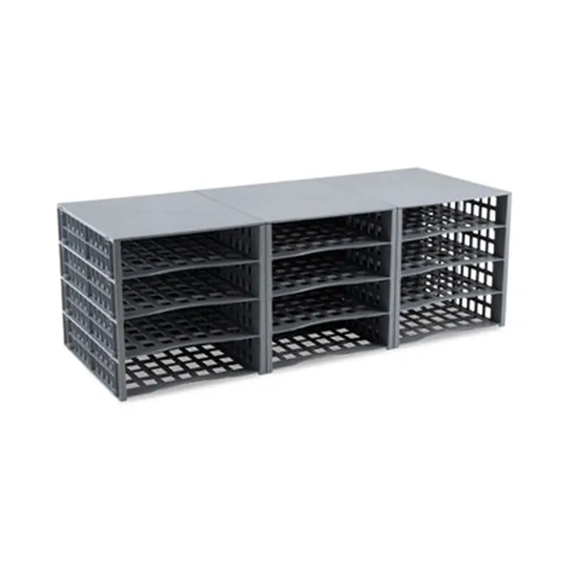 Snap Configurable Tray System, 12 Compartments, 22.75 x 9.75 x 13, Gray - Literature Sorters | Advantus