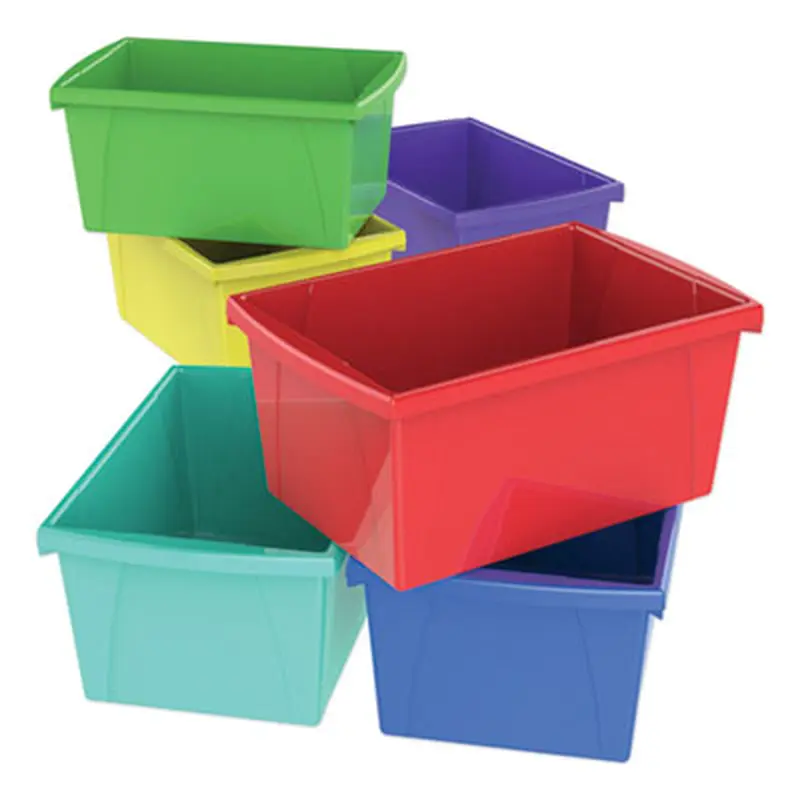 Storage Bins, 5.5 gal, 10.63 x 15.63 x 8, Randomly Assorted Colors - General Purpose Storage Bins | Storex