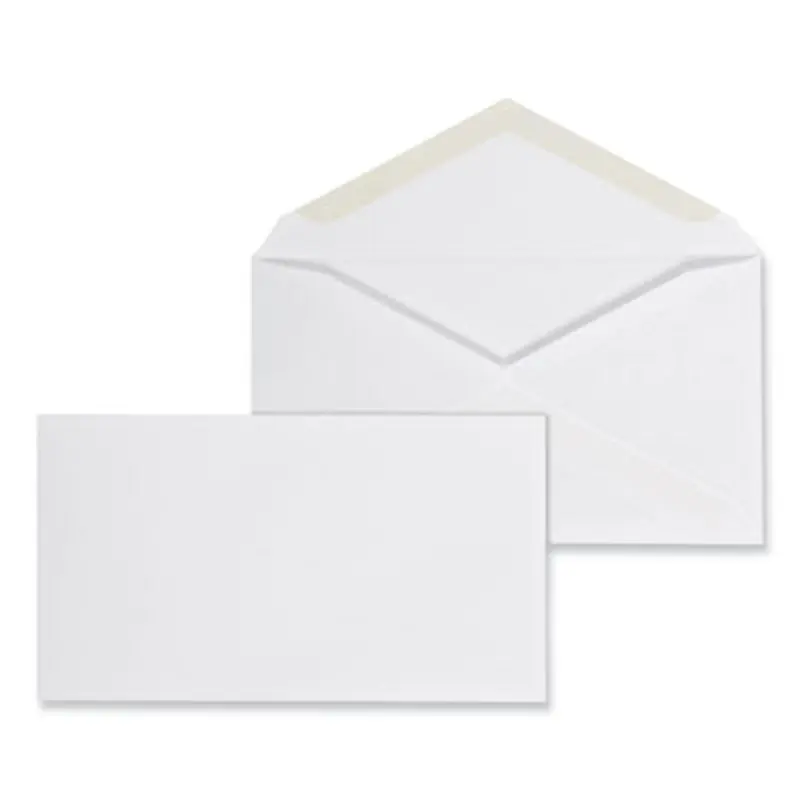 Open-End Business Envelope, #6 3/4, Square Flap, Gummed Closure, 3.06 x 6.6, White, 125/Box - Business Envelopes | Universal