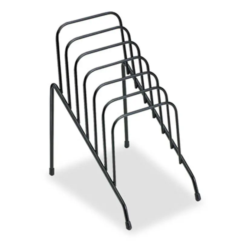 Wire Step File Jr., 6 Sections, DL to A5 Size Files, 4.38" x 6.5" x 7.75", Black - Desktop Document Racks & Sorters | Fellowes