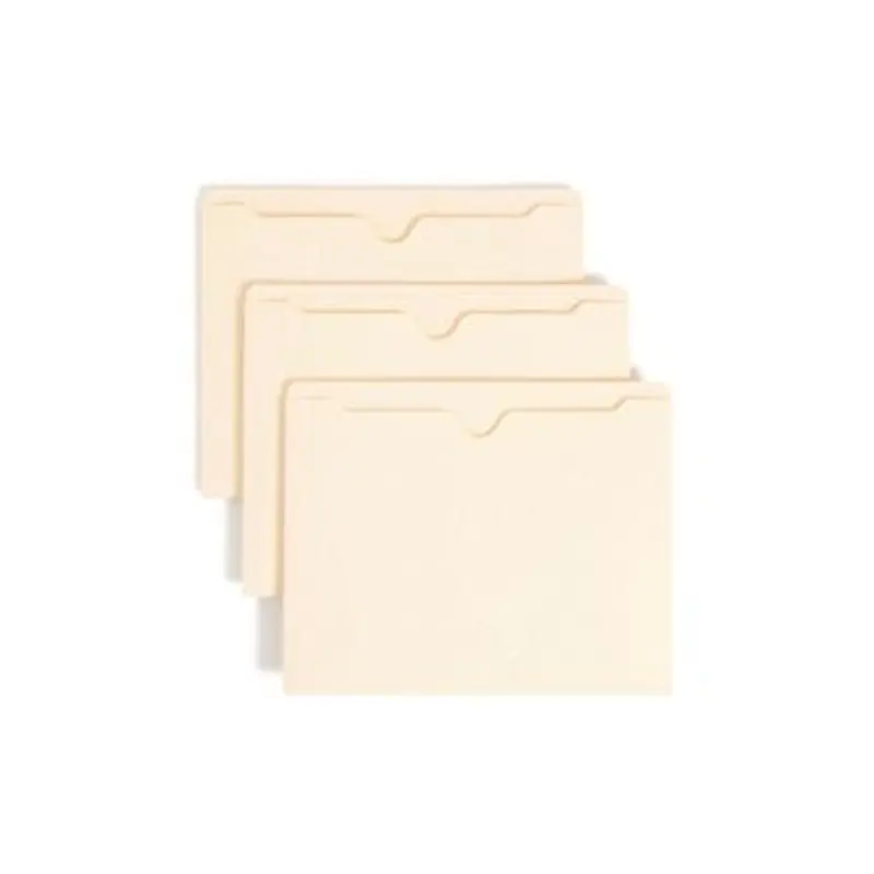 Manila File Jackets, 2-Ply Straight Tab, Letter Size, Manila, 100/Box - File Jackets/Sleeves/Wallets | Smead