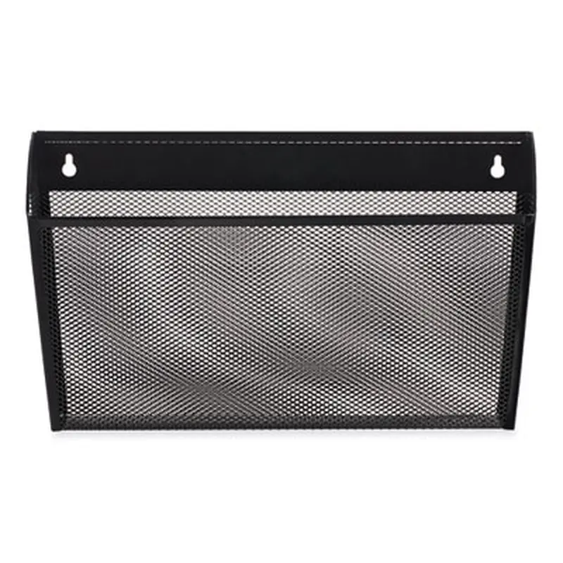 Metal Mesh Wall File, Letter Size, 14" x 3.1" x 8.2", Black - Hanging File Systems | Universal