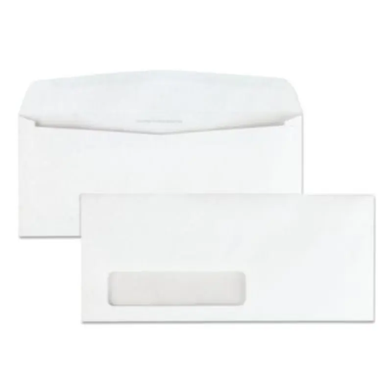 Park Ridge Embossed Executive Envelope, Address Window, #10, Commercial Flap, Gummed Closure, 4.13 x 9.5, White, 500/Box - Business Envelopes | Quality Park