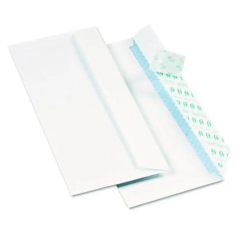Redi-Strip Security Tinted Envelope, #10, Commercial Flap, Redi-Strip Heat-Resistant Closure, 4.13 x 9.5, White, 1,000/Box - Business Envelopes | Quality Park