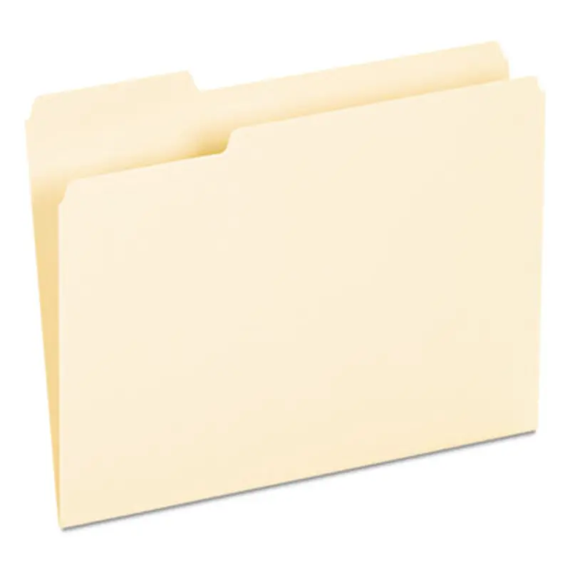 Interior File Folders, 1/3-Cut Tabs: Assorted, Letter Size, 9.5-pt Manila, 100/Box - File Folders | Universal