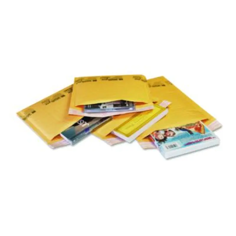 Jiffylite Self-Seal Bubble Mailer, #0, Barrier Bubble Air Cell Cushion, Self-Adhesive Closure, 6 x 10, Brown Kraft, 200/CT - Envelopes & Mailers | Sealed Air