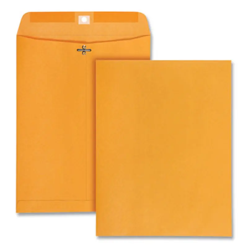 Kraft Clasp Envelope, #97, Square Flap, Clasp/Gummed Closure, 10 x 13, Brown Kraft, 250/Carton - Storage Envelopes | Universal