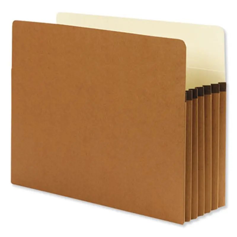 Redrope Drop Front File Pockets, 5.25" Expansion, Letter Size, Redrope, 10/Box - File Jackets/Sleeves/Wallets | Smead