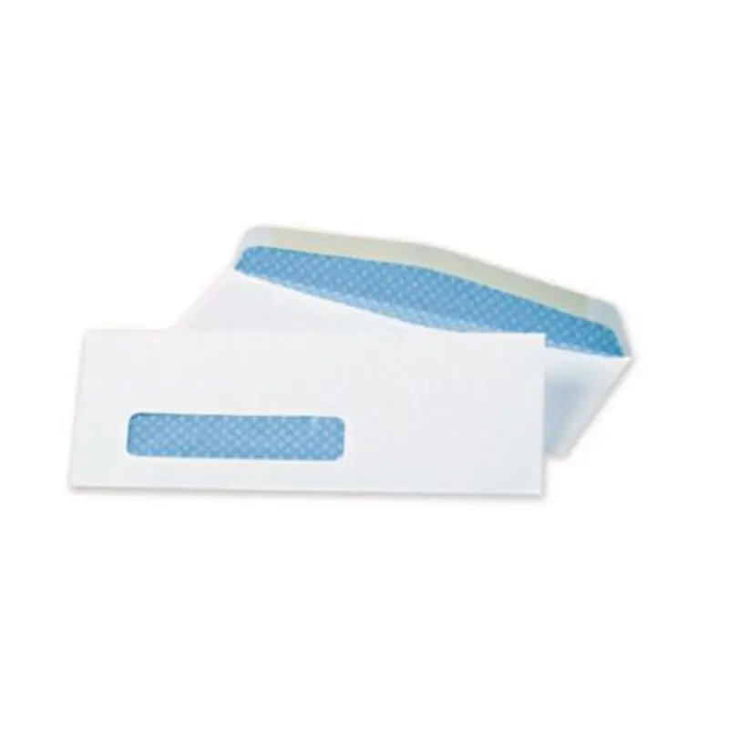 Security Tint Window Envelope, #8 5/8, Commercial Flap, Gummed Closure, 3.63 x 8.63, White, 500/Box - Business Envelopes | Quality Park