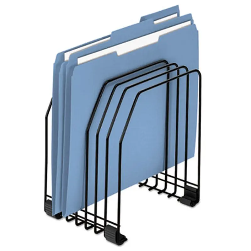Wire Organizer, 7 Sections, Letter to Legal Size Files, 7.38" x 5.88" x 8.25", Black - Desktop Document Racks & Sorters | Fellowes