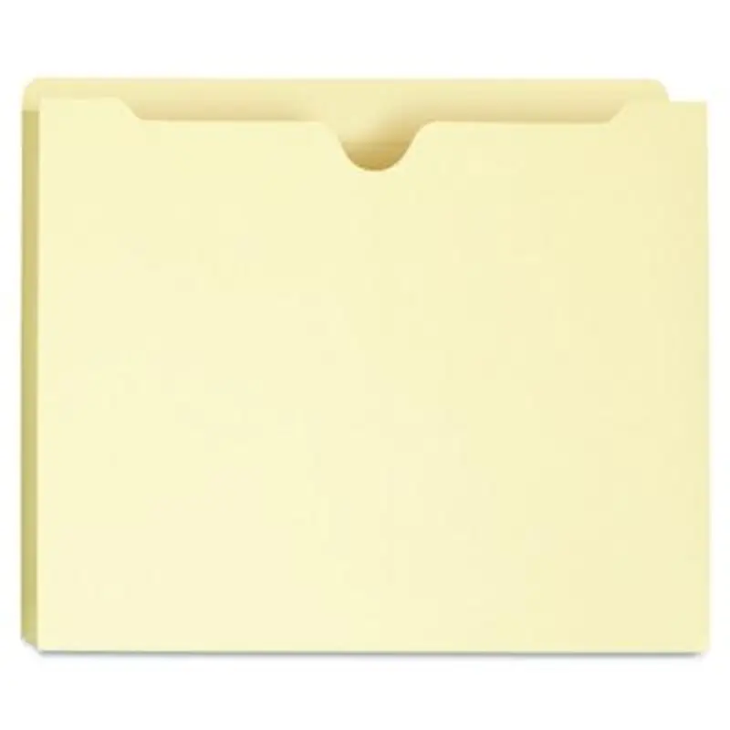 Deluxe Manila File Jackets with Reinforced Tabs, Straight Tab, Letter Size, Manila, 50/Box - File Jackets/Sleeves/Wallets | Universal