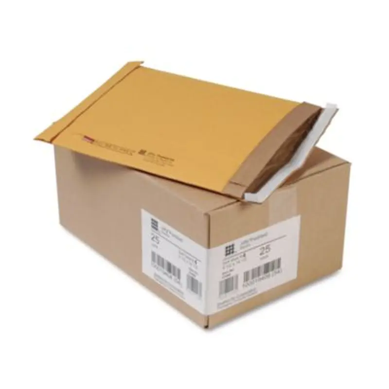 Jiffy Padded Mailer, #4, Paper Padding, Self-Adhesive Closure, 9.5 x 14.5, Natural Kraft, 25/Carton - Envelopes & Mailers | Sealed Air