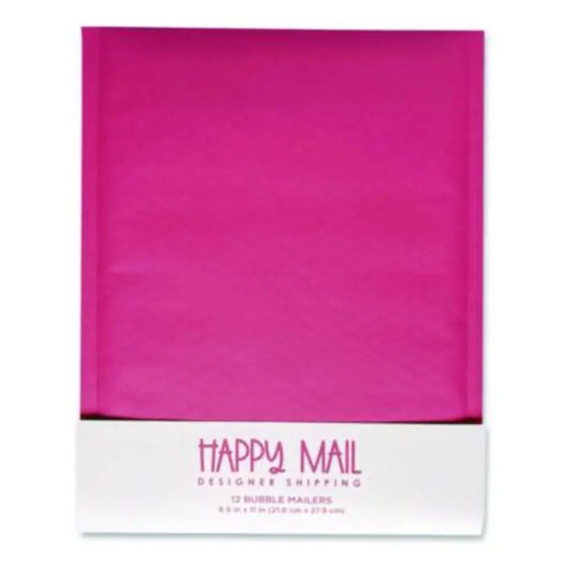 Self-Sealing Bubble Mailer, 8.5 x 11, Pink, 12/Pack - Envelopes & Mailers | Happy Mail