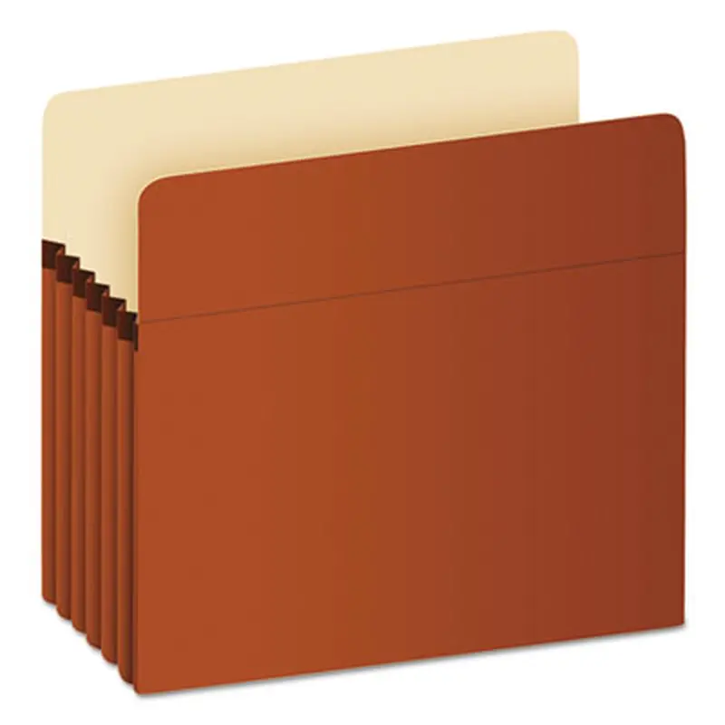 Standard Expanding File Pockets, 5.25" Expansion, Letter Size, Redrope, 10/Box - File Jackets/Sleeves/Wallets | Pendaflex