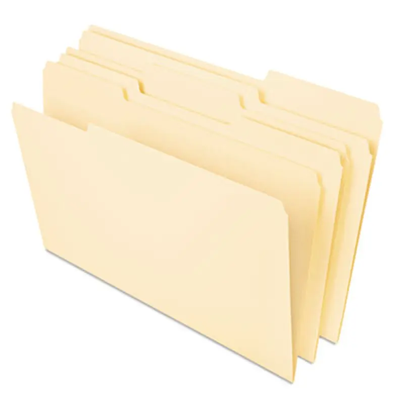 Deluxe Heavyweight File Folders, 1/3-Cut Tabs: Assorted, Letter Size, 0.75" Expansion, Manila, 50/Pack - File Folders | Universal
