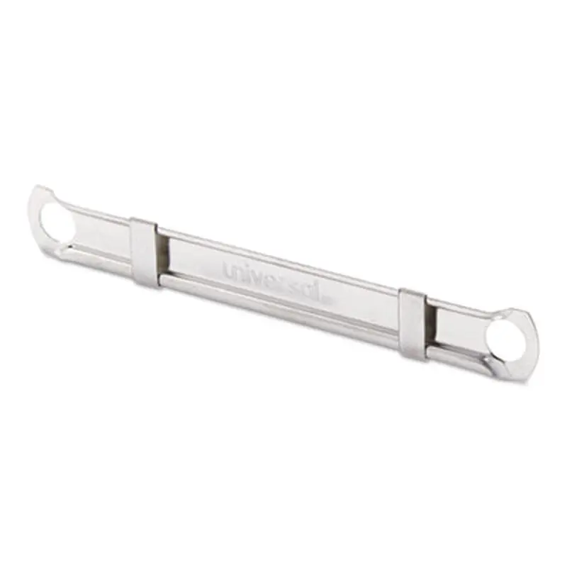 Two-Piece Two-Prong Paper Fastener Compressors, 2.75" Center to Center, Silver, 100/Box - File Fasteners | Universal