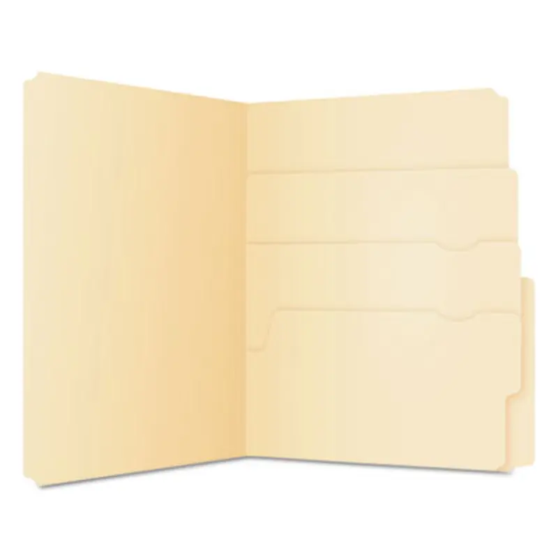 Divide It Up File Folder, 1/2-Cut Tabs: Assorted, Letter Size, 0.75" Expansion, Manila, 24/Pack - File Folders | Pendaflex