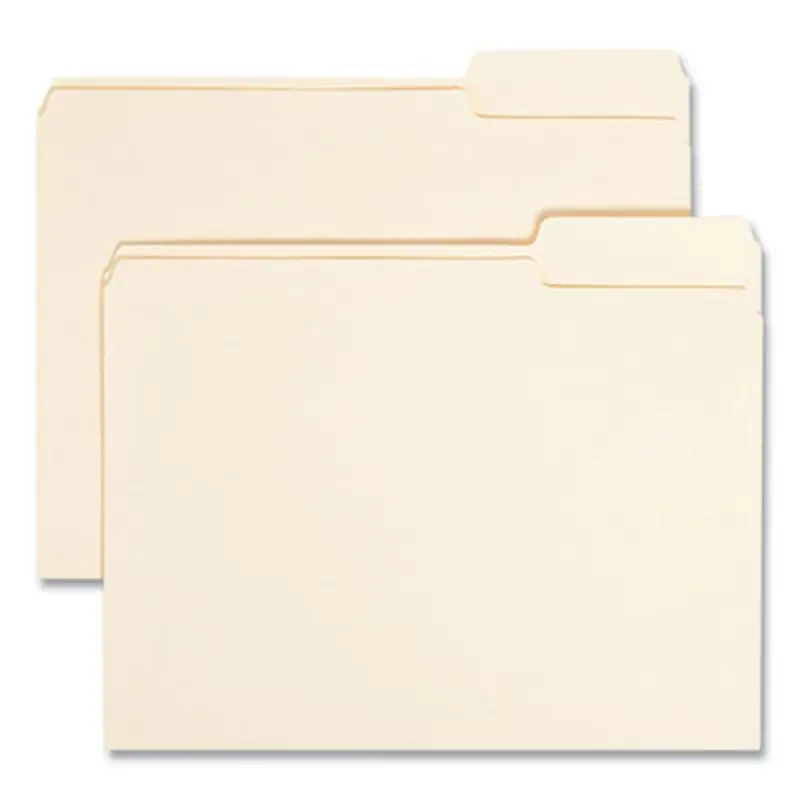 Manila File Folders, 1/3-Cut Tabs: Right Position, Letter Size, 0.75" Expansion, Manila, 100/Box - File Folders | Smead