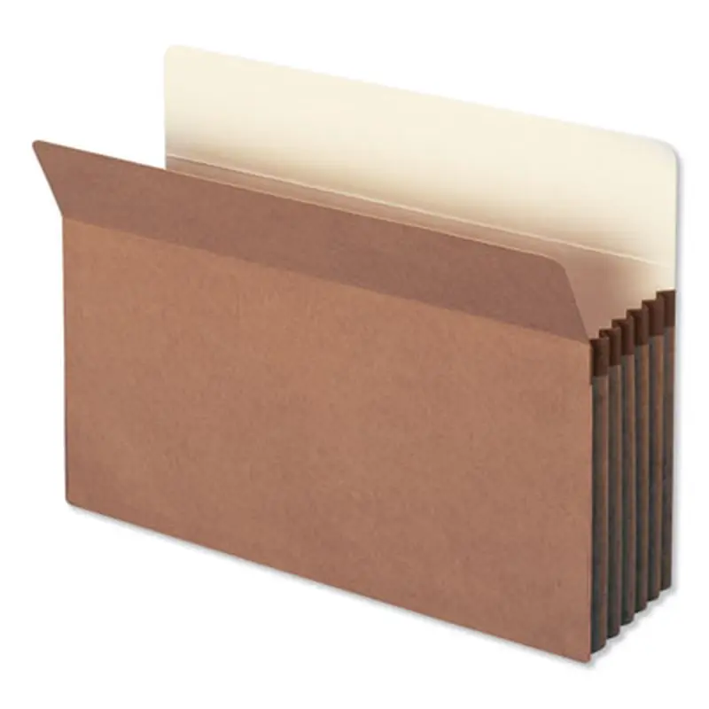 Redrope Drop Front File Pockets, 5.25" Expansion, Legal Size, Redrope, 10/Box - File Jackets/Sleeves/Wallets | Smead