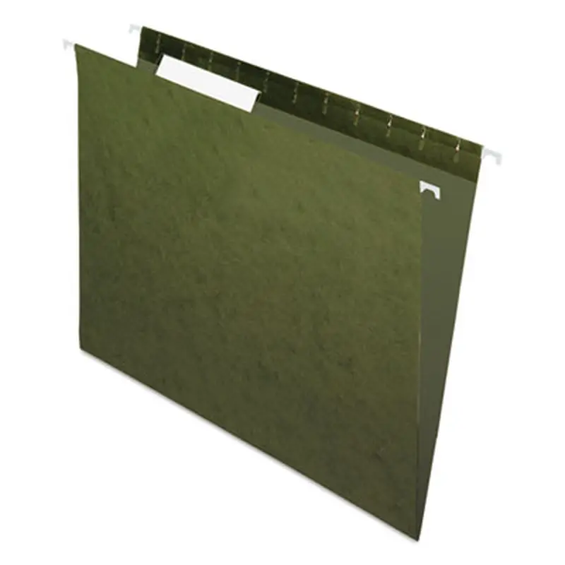 Standard Green Hanging Folders, Letter Size, 1/3-Cut Tabs, Standard Green, 25/Box - Hanging File Folders | Pendaflex