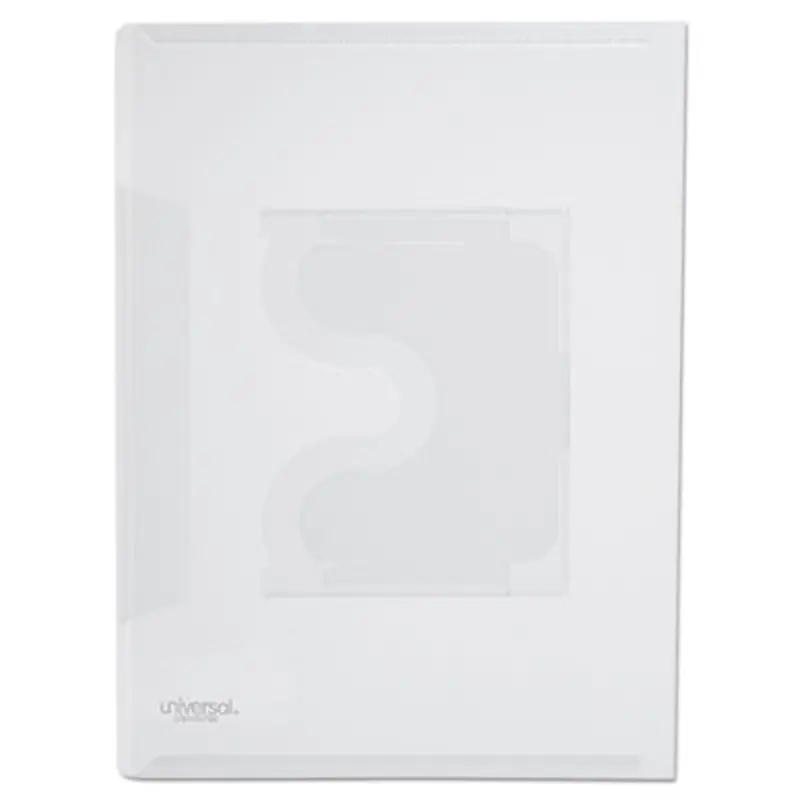 Transparent Deluxe Locking Project Files with CD-ROM Holder, Letter Size, Clear, 25/Pack - Project Folders | Universal