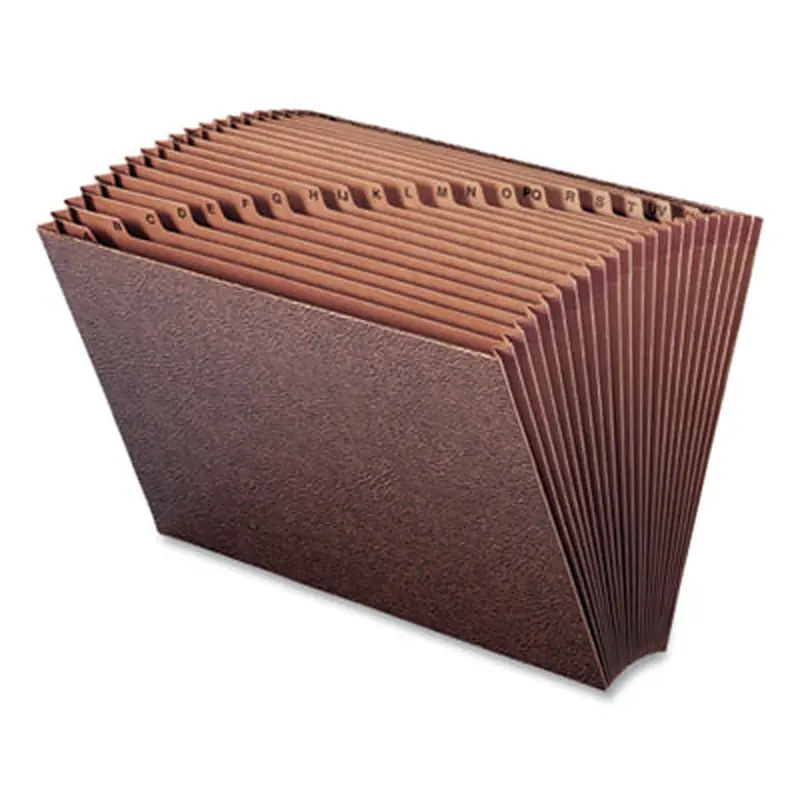 TUFF Expanding Open-Top Stadium File, 21 Sections, 1/21-Cut Tabs, Legal Size, Redrope - File Jackets/Sleeves/Wallets | Smead