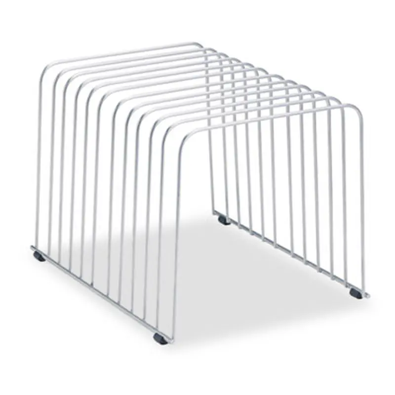 Wire Desktop Organizer, 11 Sections, Letter to Legal Size Files, 9" x 11.38" x 8", Silver - Desktop Document Racks & Sorters | Fellowes