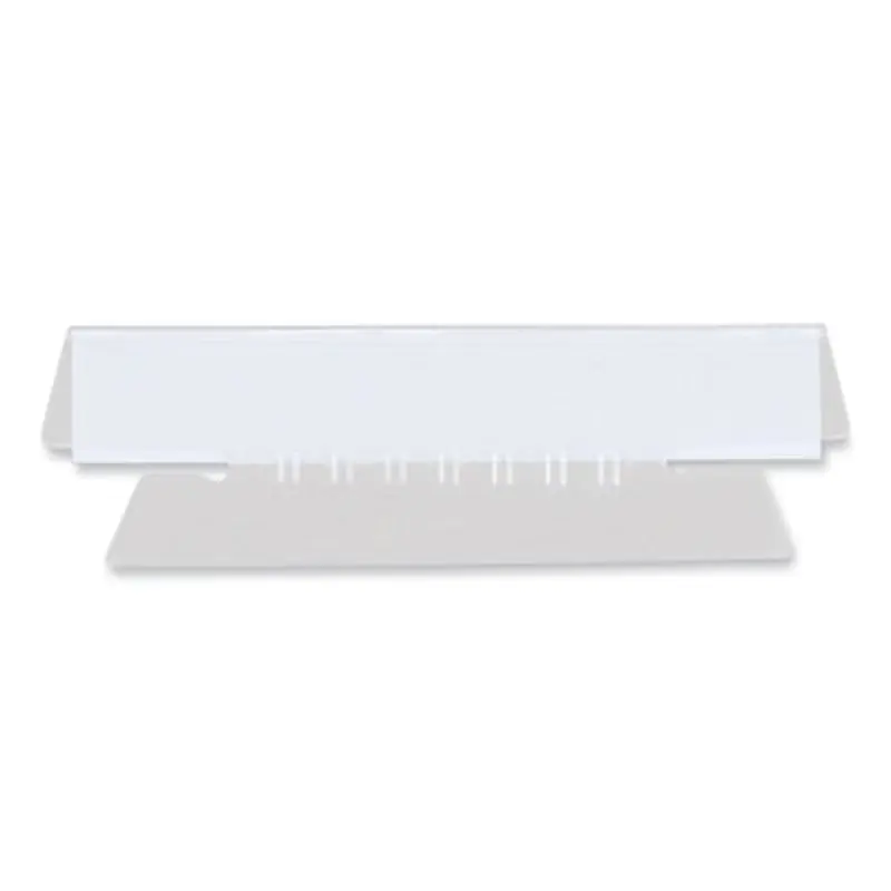 Hanging File Folder Plastic Index Tabs, 1/3-Cut, Clear, 3.7" Wide, 50/Pack - File Inserts/Tabs | Universal