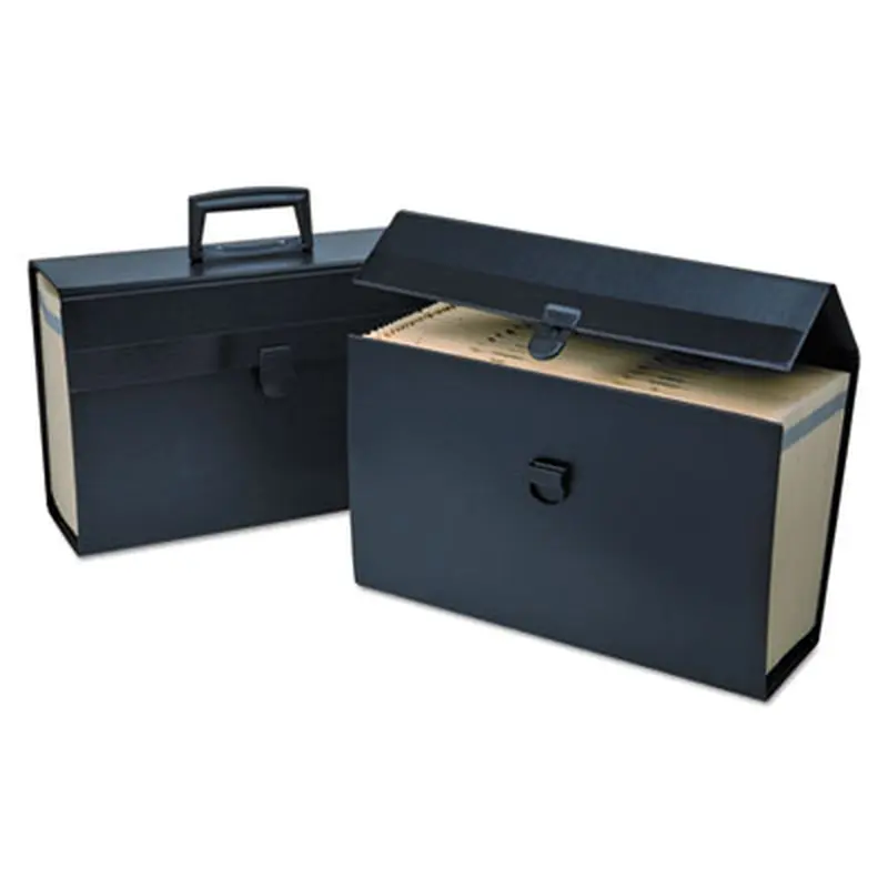 Letter/Legal Expanding Organizer, 15" Expansion, 19 Sections, Buckle Closure, 1/5-Cut Tabs, Legal Size, Black - File Jackets/Sleeves/Wallets | Pendaflex