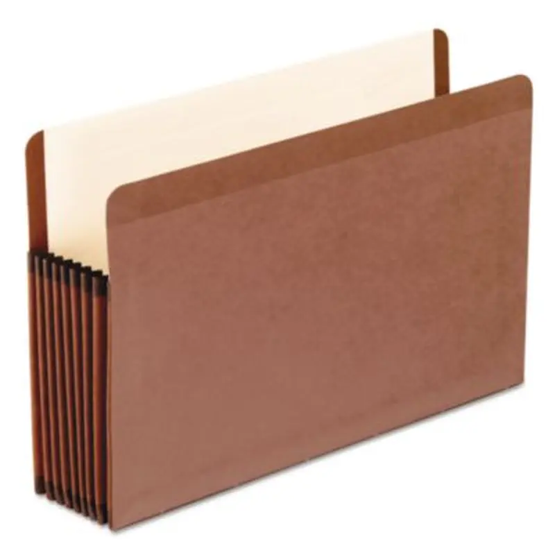 Premium Reinforced Expanding File Pockets, 7" Expansion, Legal Size, Red Fiber, 5/Box - File Jackets/Sleeves/Wallets | Pendaflex
