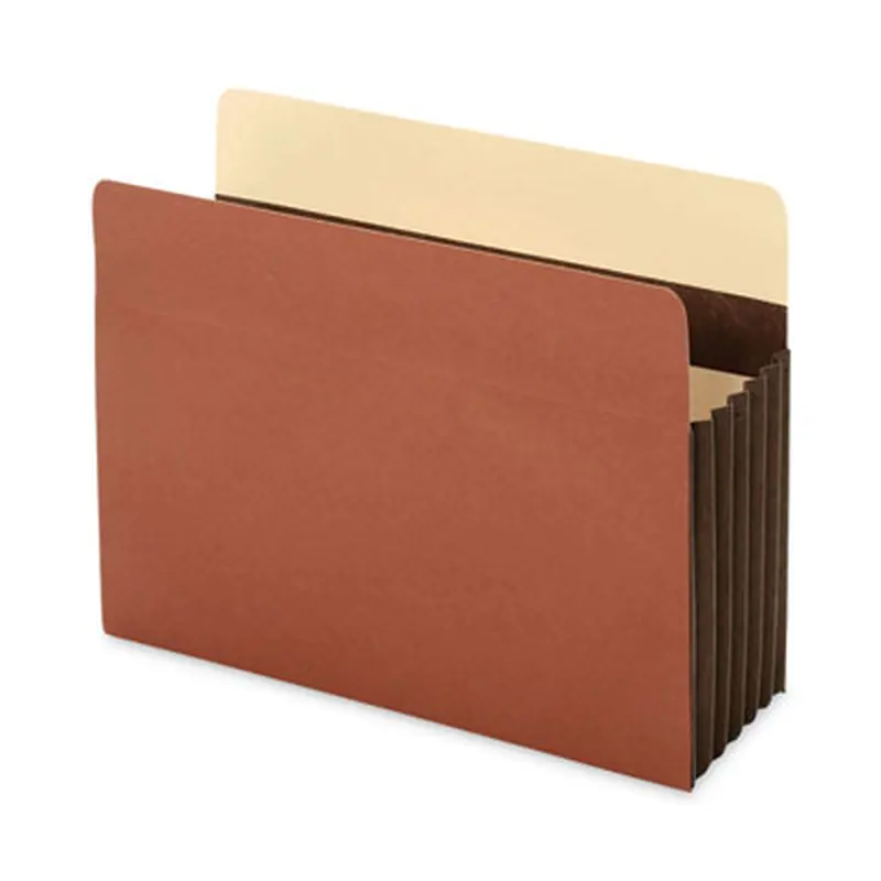 Redrope Expanding File Pockets, 7" Expansion, Letter Size, Brown, 5/Box - File Jackets/Sleeves/Wallets | Universal