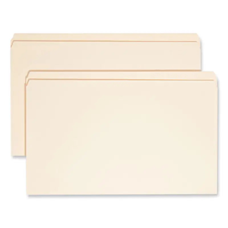 Reinforced Tab Manila File Folders, Straight Tabs, Legal Size, 0.75" Expansion, 11-pt Manila, 100/Box - File Folders | Smead