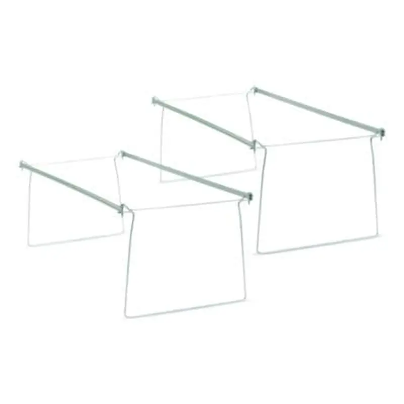 Steel Hanging Folder Drawer Frame, 1 Section, Letter Size, 23" to 27" Long, Gray, 2/Pack - Hanging File Folder Racks | Smead