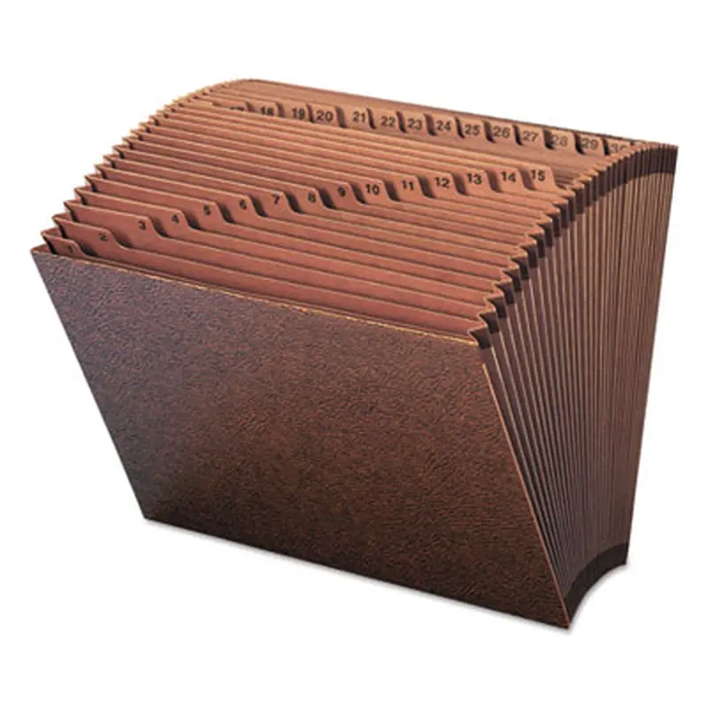 TUFF Expanding Open-Top Stadium File, 31 Sections, 1/31-Cut Tabs, Letter Size, Redrope - File Jackets/Sleeves/Wallets | Smead