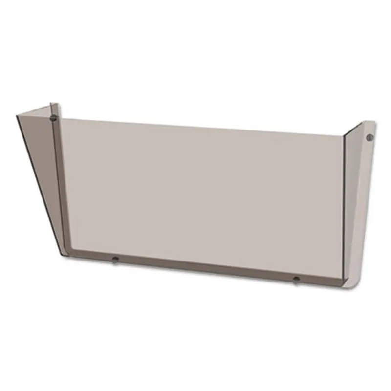 Unbreakable DocuPocket Wall File, Letter Size, 14.5" x 3" x 6.5", Smoke - Hanging File Systems | deflecto