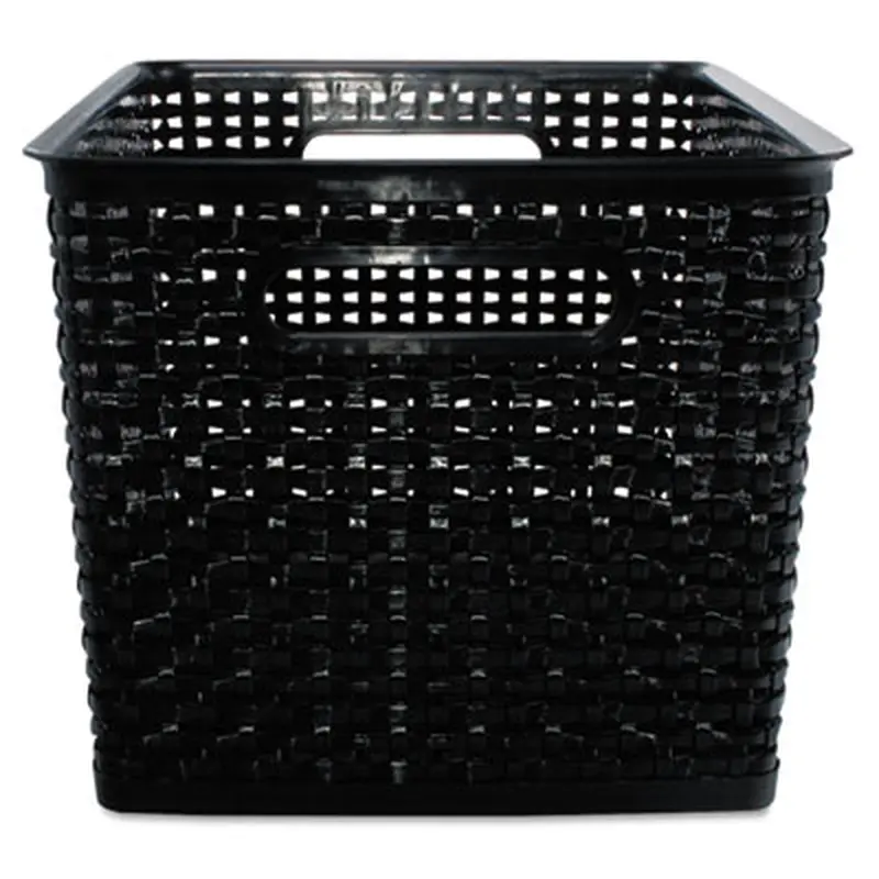 Weave Bins, 13.88 x 10.5 x 8.75, Black, 2/Pack - File Boxes | Advantus