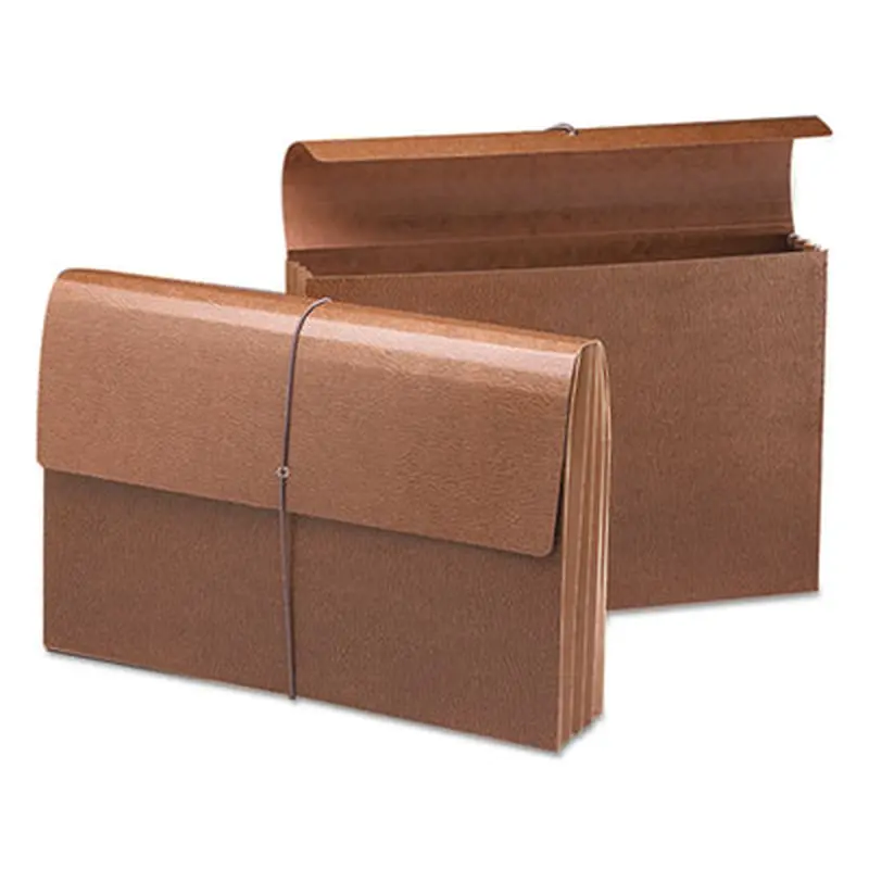 Classic Expanding Wallets, 3.5" Expansion, 1 Section, Elastic Cord Closure, Legal Size, Redrope - File Jackets/Sleeves/Wallets | Smead