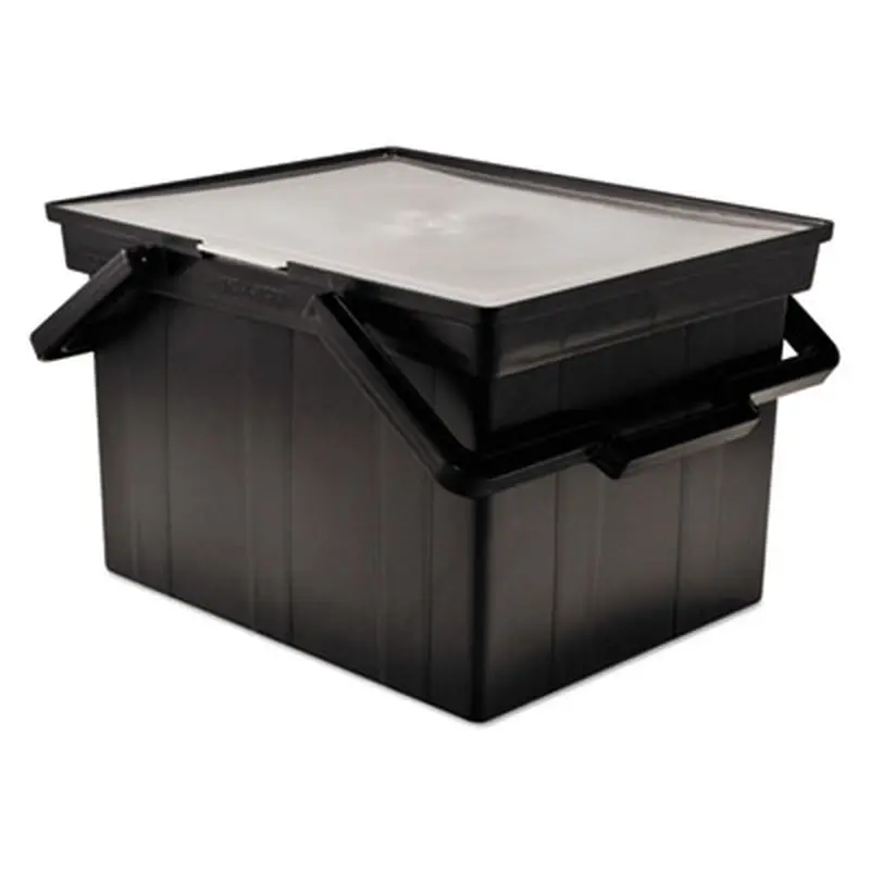 Companion Portable File, Letter/Legal Files, 17" x 14" x 11", Black - File Boxes | Advantus