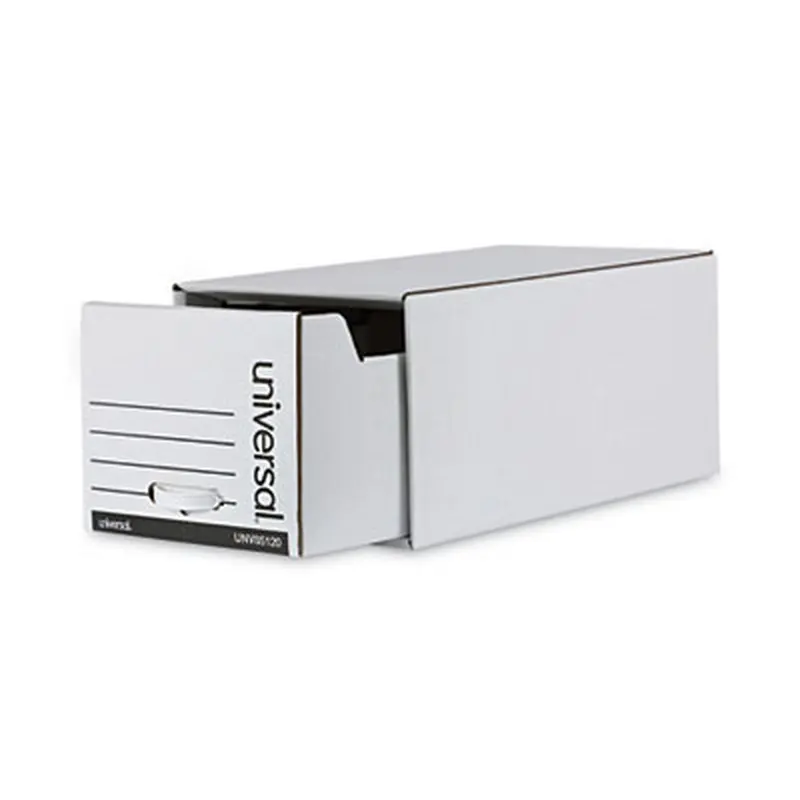 Economy Storage Drawer Files, Letter Files, White, 6/Carton - File Boxes | Universal